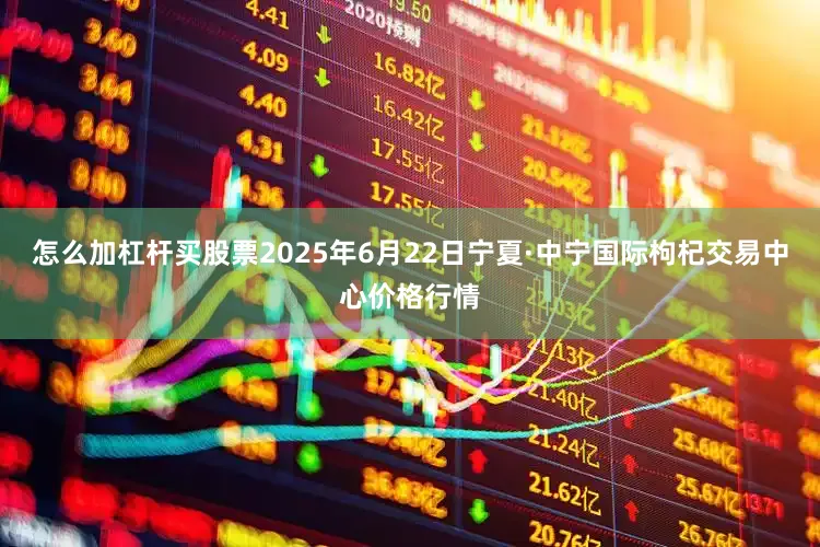 怎么加杠杆买股票2025年6月22日宁夏·中宁国际枸杞交易中心价格行情